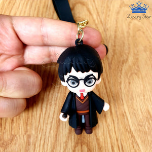 Llavero Harry Potter Negro Rojo Varita Escoba Nimbus Detalle