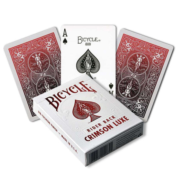 Cartas Bicycle Luxe Cobalt Crimson Tinta Metal Lujo Original