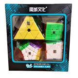 Pack X4 Cubos Megaminx Pyraminx Skewb Square One Moyu