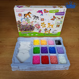 Plantilla Armar Figuras Plancha Hama Beads 12 Color Papel Molde
