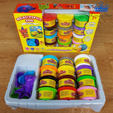 Plastilina Moldeable Play Dough Colour Masa Set x12 + 5 Figuras
