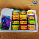 Plastilina Moldeable Play Dough Colour Masa Set x12 + 5 Figuras