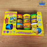 Plastilina Moldeable Play Dough Colour Masa Set x12 + 5 Figuras