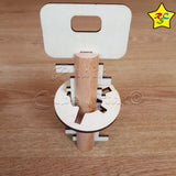 Llave Madera puzzle Bloqueo Reto Mental Destreza Rompecabeza