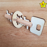 Llave Madera puzzle Bloqueo Reto Mental Destreza Rompecabeza