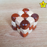 Cubo Culebra Cadena Madera Snake Serpiente Reto Mental Destreza Puzzle