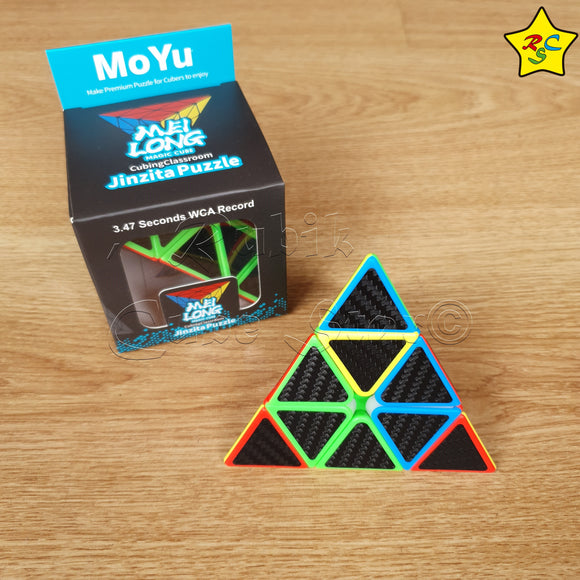 Pyraminx Fibra Carbono 3x3 Meilong Moyu Cubo Speedcube