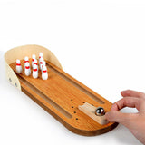 Mini Bolos Cancha Madera Escala 30 X 10 Cm Rampa Bola Metal