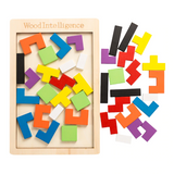 Tangram Madera Didactico Puzzle Armar Figuras Tetris Logica