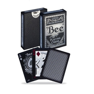 Cartas Bee Silver Stinger Abeja Casino Cara Y Dorso Negro
